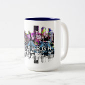 Pittsburgh, Pennsylvania in Graffiti Zweifarbige Tasse (VorderseiteRechts)