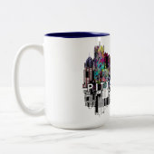 Pittsburgh, Pennsylvania in Graffiti Zweifarbige Tasse (Links)