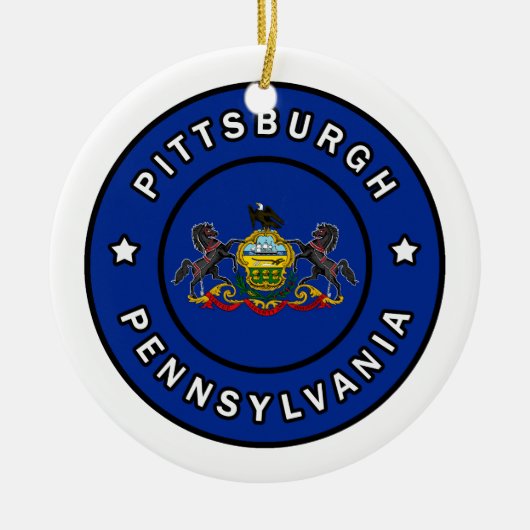 Pittsburgh Pennsylvania Keramik Ornament (Vorne)