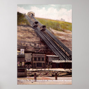 Pittsburgh Pennsylvania Monangahela Incline Flugze Poster