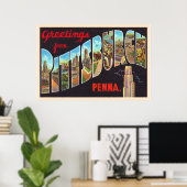 Pittsburgh Pennsylvania PA Large Letter Postcard Poster (Heimbüro)