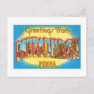 Pittsburgh Pennsylvania PA Vintage Travel Souvenir Postkarte
