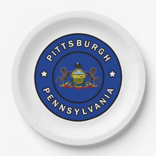 Pittsburgh Pennsylvania Pappteller (Vorderseite)