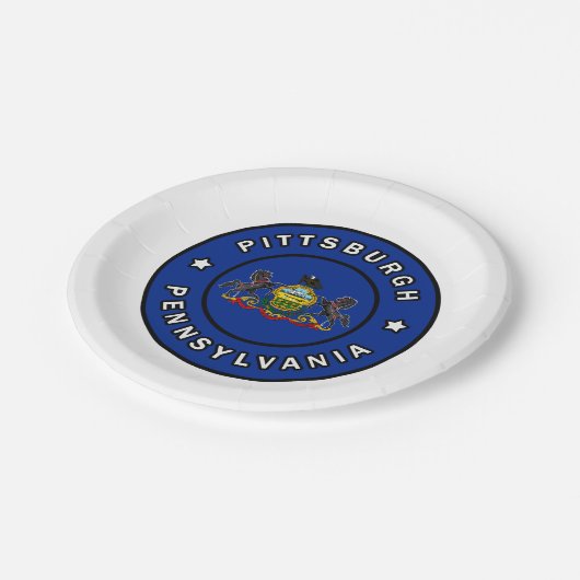 Pittsburgh Pennsylvania Pappteller (Schrägansicht)