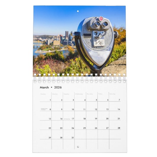 Pittsburgh Pennsylvania Photography Calendar Kalender (Mär 2026)