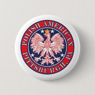 Pittsburgh Pennsylvania Polnischer Adler Button