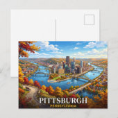 Pittsburgh Pennsylvania Postkarte (Vorne/Hinten)