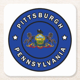 Pittsburgh Pennsylvania Rechteckiger Pappuntersetzer