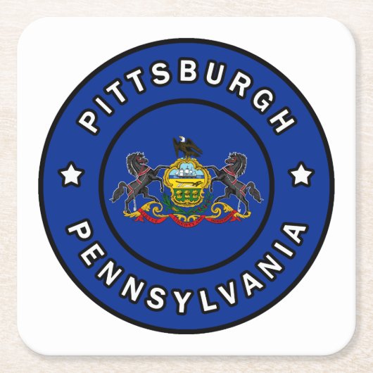 Pittsburgh Pennsylvania Rechteckiger Pappuntersetzer (Vorderseite)