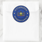 Pittsburgh Pennsylvania Runder Aufkleber (Tasche)