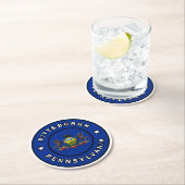 Pittsburgh Pennsylvania Runder Pappuntersetzer (Vor Ort)