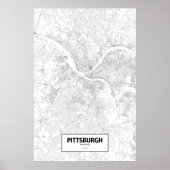 Pittsburgh, Pennsylvania (schwarz auf weiß) Poster (Vorne)