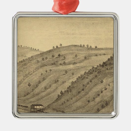 Pittsburgh, Pennsylvania Silbernes Ornament (Vorne)