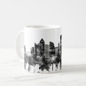 Pittsburgh Pennsylvania Skyline BW Kaffeetasse (Vorderseite Links)