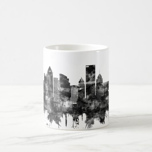 Pittsburgh Pennsylvania Skyline BW Kaffeetasse (Mittel)