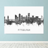 Pittsburgh Pennsylvania Skyline BW Leinwanddruck (Insitu (Holzboden))