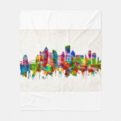 Pittsburgh Pennsylvania Skyline Fleecedecke (Vorderseite)