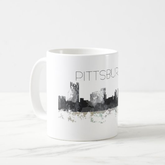 PITTSBURGH PENNSYLVANIA SKYLINE - Getränk-Tasse Kaffeetasse (Vorderseite Links)