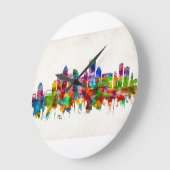 Pittsburgh Pennsylvania Skyline Große Wanduhr (Winkel)