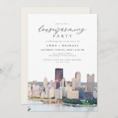 PITTSBURGH PENNSYLVANIA Skyline Housewarming Einladung (Vorne/Hinten)