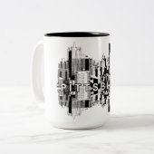 Pittsburgh, Pennsylvania Skyline in schwarz Zweifarbige Tasse (Vorderseite Links)