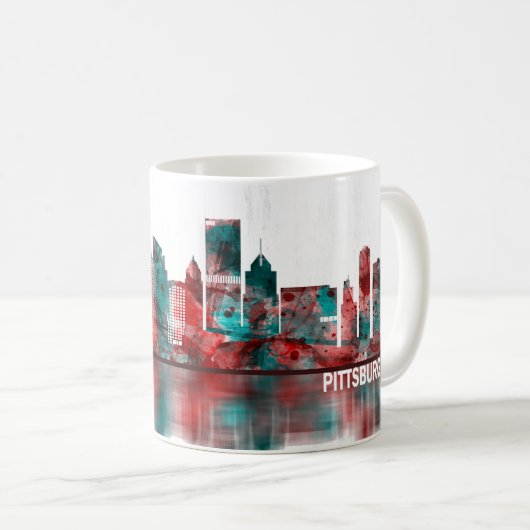 Pittsburgh Pennsylvania Skyline Kaffeetasse (VorderseiteRechts)