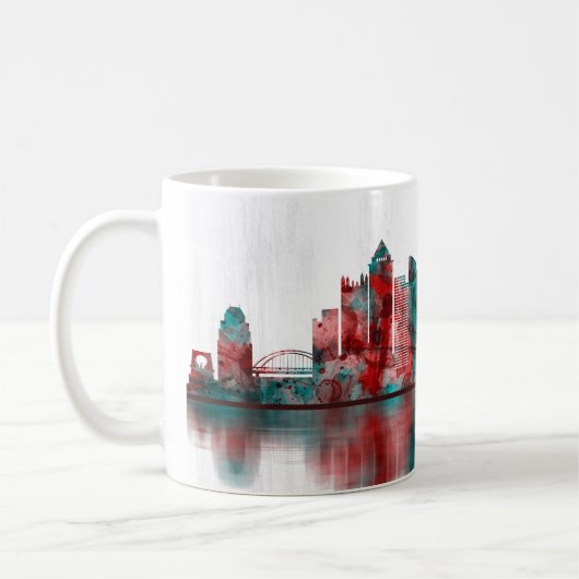 Pittsburgh Pennsylvania Skyline Kaffeetasse (Links)
