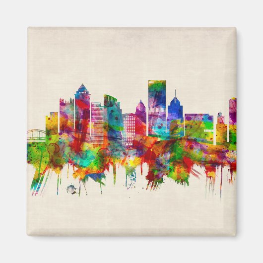 Pittsburgh Pennsylvania Skyline Magnet (Vorne)