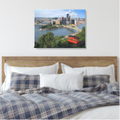 Pittsburgh Pennsylvania Skyline mit Incline Leinwanddruck (Insitu (Schlafzimmer))