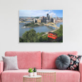 Pittsburgh Pennsylvania Skyline mit Incline Leinwanddruck (Insitu (Wohnzimmer))