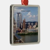 Pittsburgh, Pennsylvania Skyline-Ornament Ornament Aus Metall (Rechts)