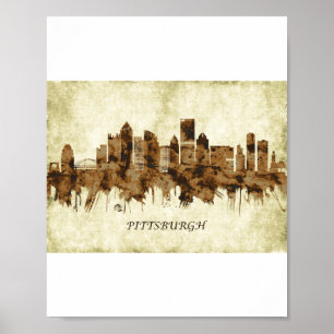 Pittsburgh Pennsylvania Stadtansicht Poster