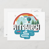 Pittsburgh, Pennsylvania | Stadtgestaltung Postkarte (Vorne/Hinten)