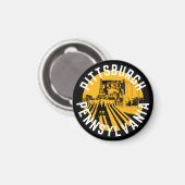 Pittsburgh Pennsylvania Steel City Skyline Bridge Magnet (Vorderseite/Rückseite)