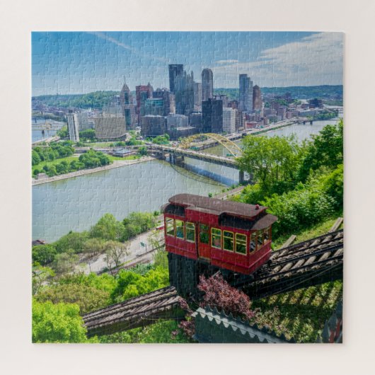 Pittsburgh Pennsylvania Steel City Skyline Incline Puzzle (Vertikal)