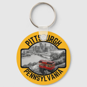 Pittsburgh Pennsylvania Steel City Skyline Incline Schlüsselanhänger