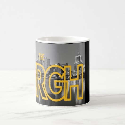 Pittsburgh Pennsylvania Steel City Skyline Night P Kaffeetasse (Mittel)