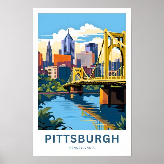 Pittsburgh Pennsylvania Travel Print Poster (Vorne)
