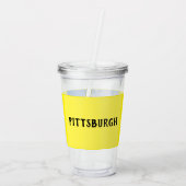 Pittsburgh Pennsylvania Tumbler Acryltrinkbecher (Rückseite)