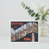 Pittsburgh, Pennsylvania Vintag Big Letters Postkarte (Stehend Vorderseite)