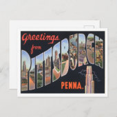 Pittsburgh, Pennsylvania Vintag Big Letters Postkarte (Vorne/Hinten)