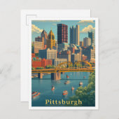 Pittsburgh Pennsylvania Vintage Vorführung Postkarte (Vorne/Hinten)