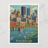 Pittsburgh Pennsylvania Vintage Vorführung Postkarte (Vorderseite)