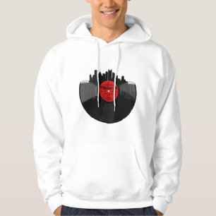 Pittsburgh Pennsylvania Vinyl-Schallplatte Skyline Hoodie