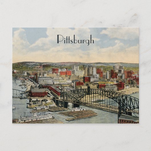 Pittsburgh Point 1931 Postkarte (Vorderseite)