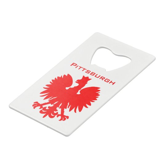 Pittsburgh Polnischer Adler Flaschenöffner (Rückseite Schrägansicht)