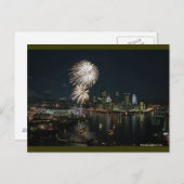 Pittsburgh Postcard Light Up Night "One of a Kind" Postkarte (Vorne/Hinten)