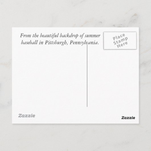 Pittsburgh Postcard Postkarte (Rückseite)