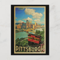 Pittsburgh Postcard Vintag Duquesne Incline