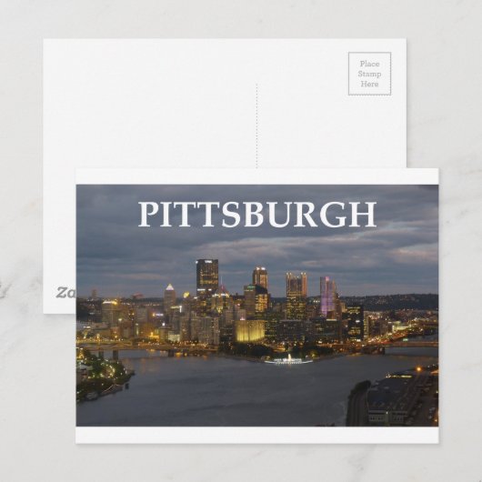 pittsburgh postkarte (Vorne/Hinten)